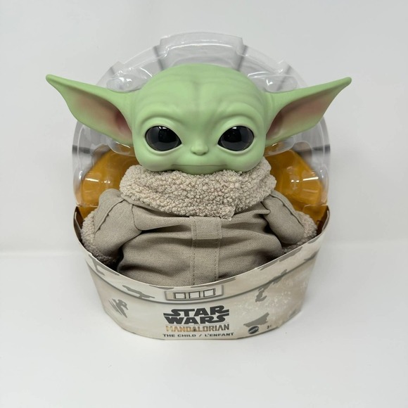 Mattel Disney Star Wars The Child Mandalorian Grogu Baby Yoda 11" Plush Doll - Picture 2 of 15